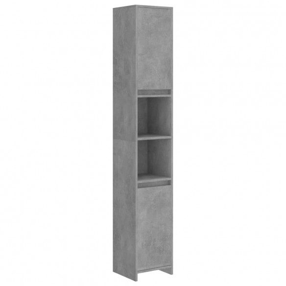 Armoire de salle de bain Gris béton 30x30x183,5 cm Aggloméré