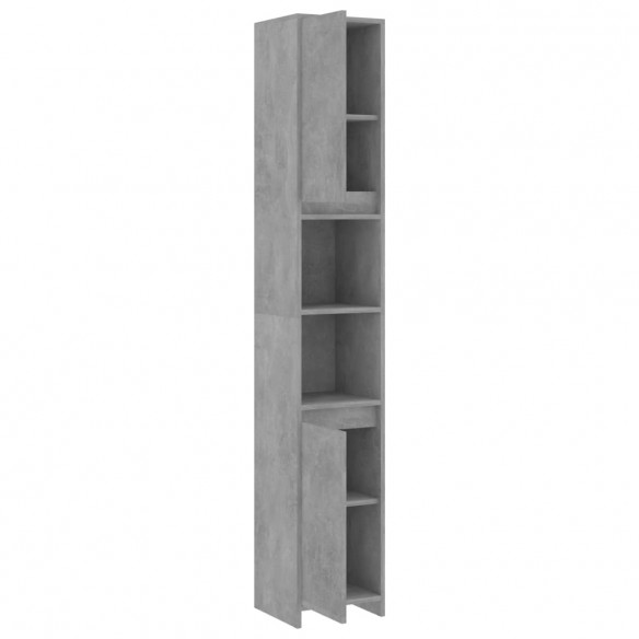 Armoire de salle de bain Gris béton 30x30x183,5 cm Aggloméré