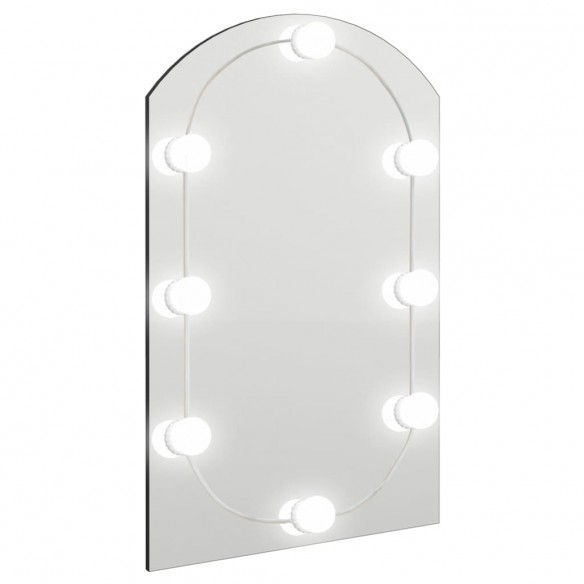 Miroir avec éclairage LED 60x40 cm Verre Arche