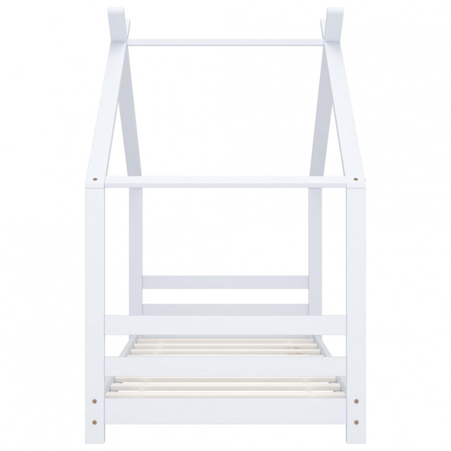 Lit d'enfant Blanc Bois de pin massif 80x160 cm Lit d'enfant Blanc Bois de pin massif 80x160 cm