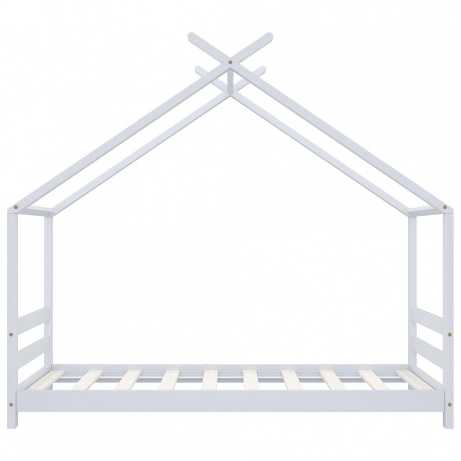 Lit d'enfant Blanc Bois de pin massif 80x160 cm Lit d'enfant Blanc Bois de pin massif 80x160 cm
