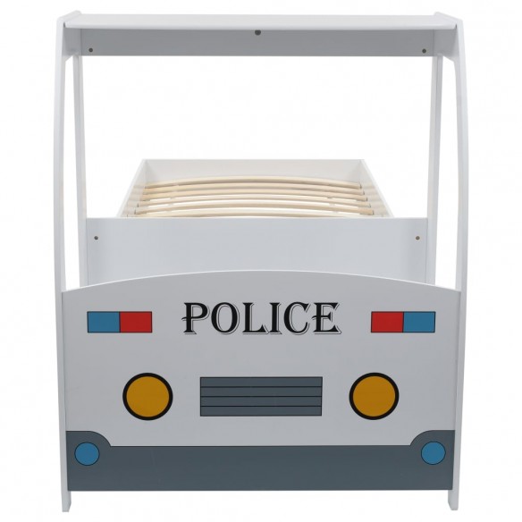 Lit voiture de police avec bureau pour enfants 90 x 200 cm