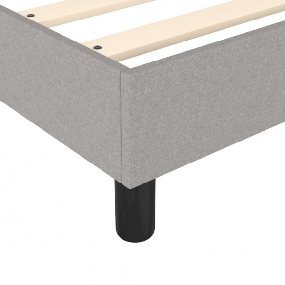 Cadre de lit avec matelas Gris clair 160x200cm Tissu