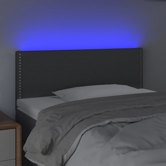 Tête de lit à LED Gris foncé 80x5x78/88 cm Tissu