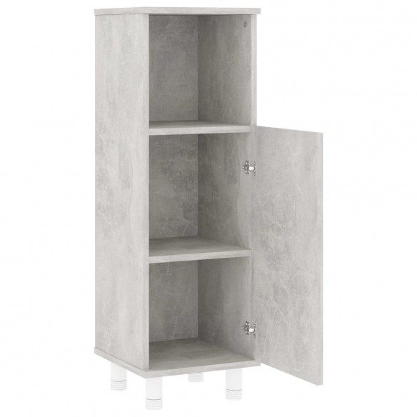 Armoire de salle de bain Gris béton 30x30x95 cm Aggloméré