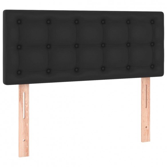 Cadre de lit avec matelas et LED Noir 100x200cm