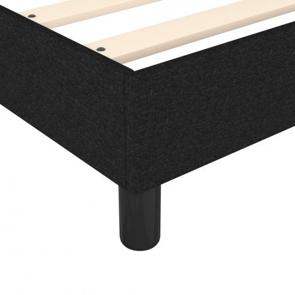 Cadre de lit avec matelas Noir 200x200 cm Tissu