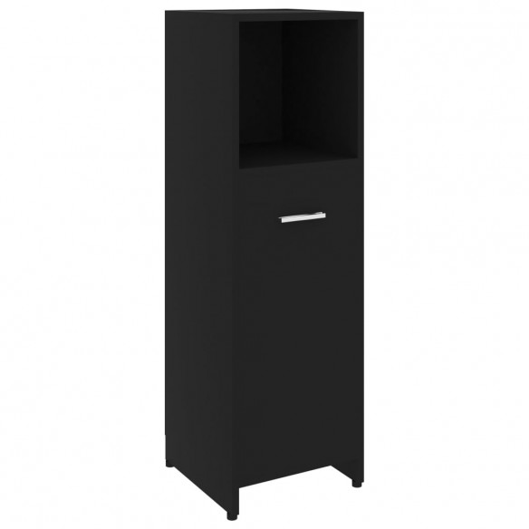 Armoire de salle de bain Noir 30x30x95 cm Aggloméré