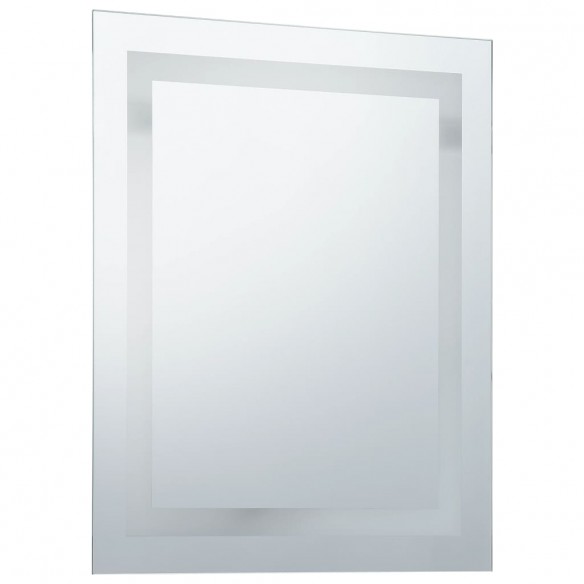Miroir à LED pour salle de bains et capteur tactile 50x60 cm