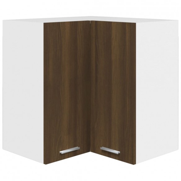 Armoire d'angle suspendue Chêne marron 57x57x60 cm