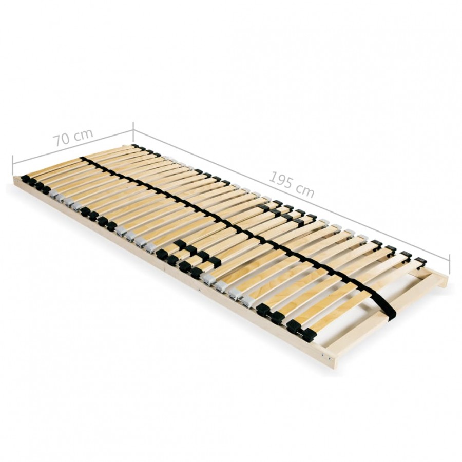Cadre avec 28 lattes 7 zones 70 x 200 cm