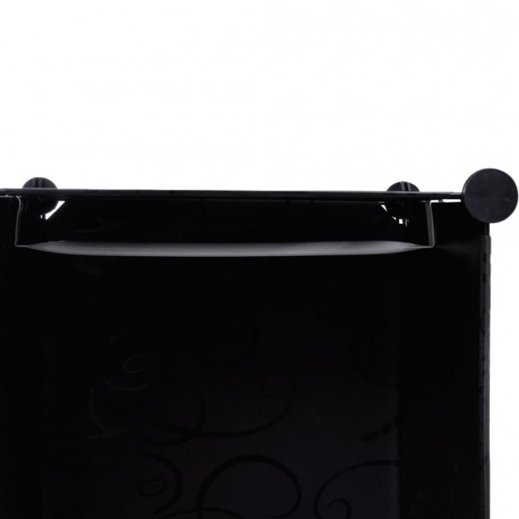 Armoire modulaire 9 compartiments Noir et blanc 37 x 115x150 cm