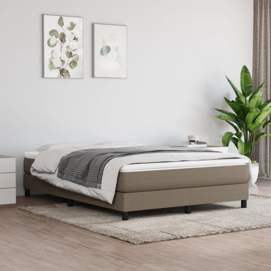 Matelas de lit à ressorts ensachés Taupe 140x200x20 cm Tissu