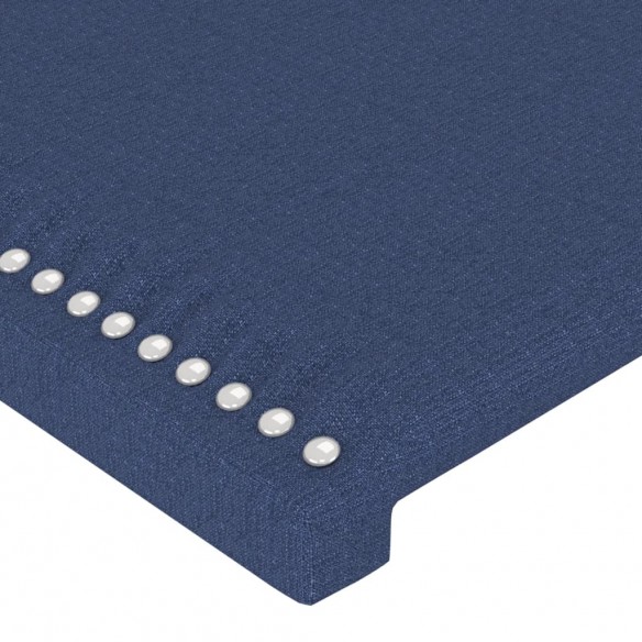 Tête de lit avec oreilles Bleu 147x16x78/88 cm Tissu
