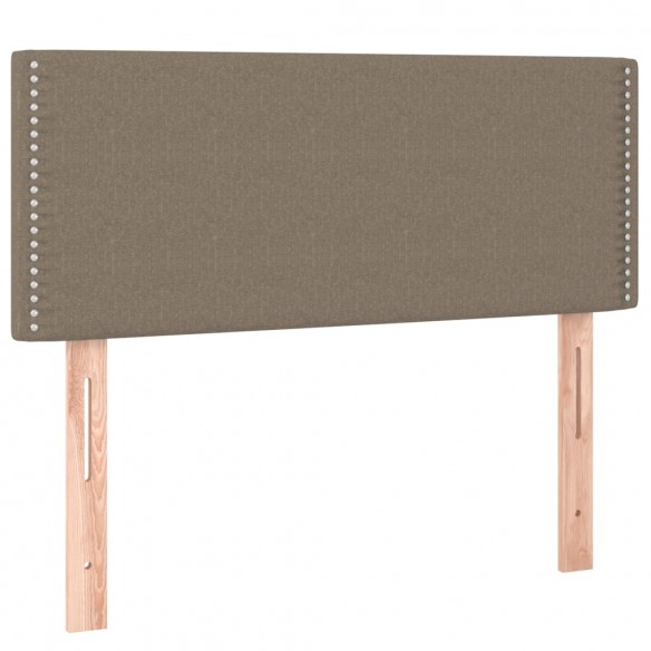 Cadre de lit avec matelas LED Taupe 90x190 cm Tissu