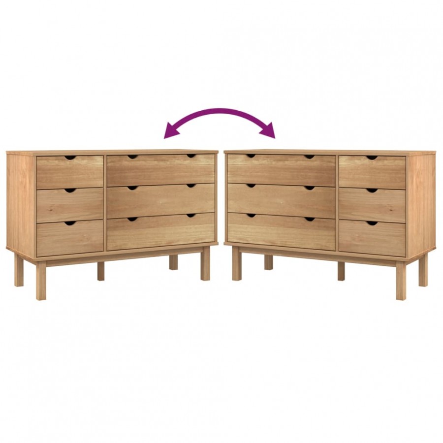 Commode OTTA 111x43x73,5 cm bois de pin massif Commode OTTA 111x43x73,5 cm bois de pin massif