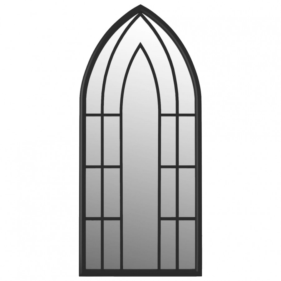 Miroir Noir 100x45 cm Fer pour utilisation à l'intérieur