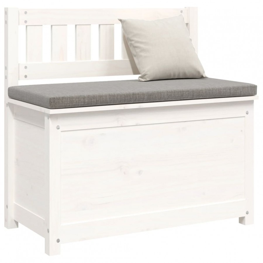 Banc Blanc 80x41x77 cm Bois de pin massif Banc Blanc 80x41x77 cm Bois de pin massif
