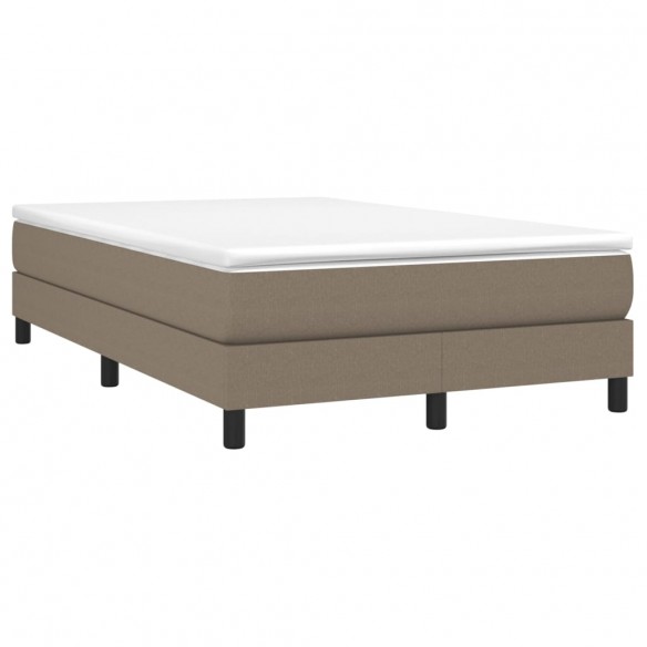 Sommier à lattes de lit avec matelas Taupe 120x200 cm Tissu