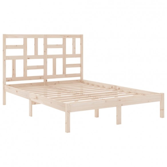 Cadre de lit Bois de pin massif 140x190 cm