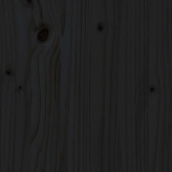 Cadre de lit noir 150x200 cm très grand bois de pin massif