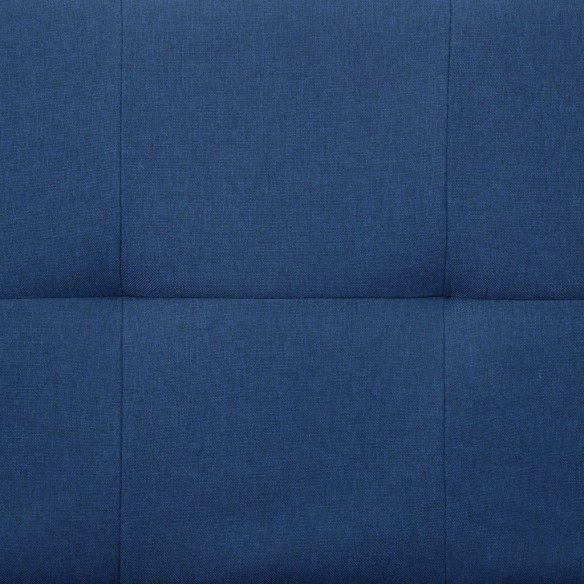 Canapé-lit avec deux oreillers Bleu Polyester