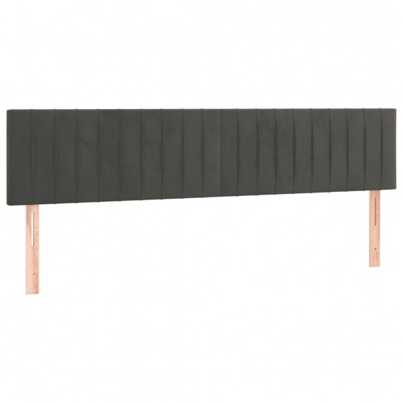 Cadre de lit et matelas Gris foncé 200x200cm Velours