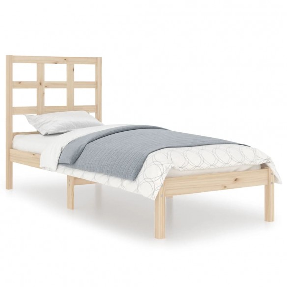 Cadre de lit bois massif 90x190 cm simple