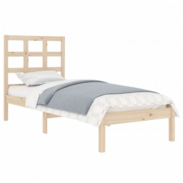 Cadre de lit bois massif 90x190 cm simple