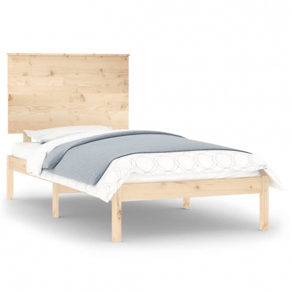 Cadre de lit bois massif 90x190 cm simple