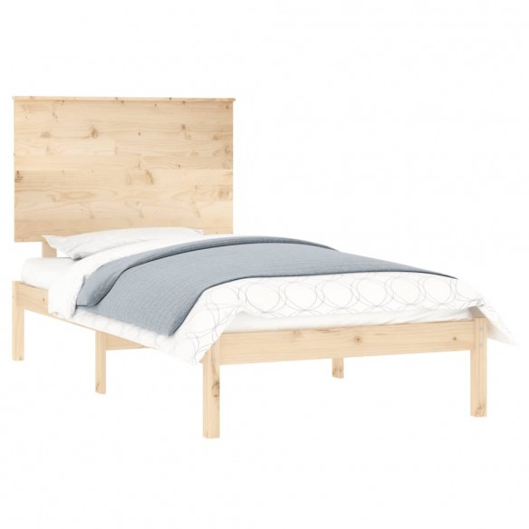 Cadre de lit bois massif 90x190 cm simple