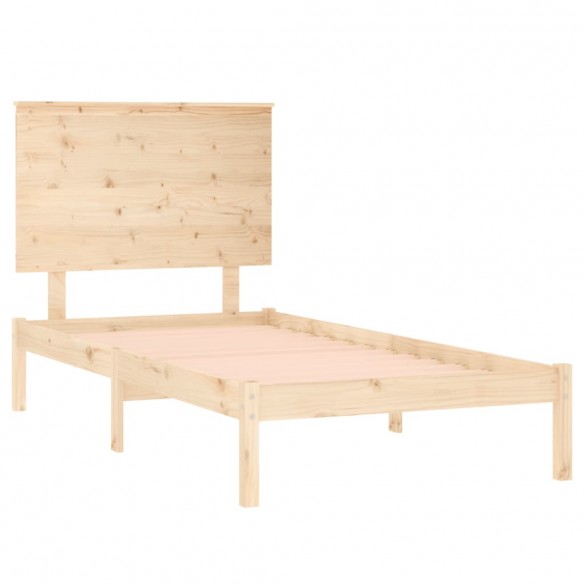 Cadre de lit bois massif 90x190 cm simple