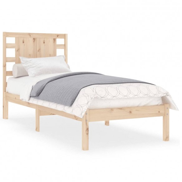 Cadre de lit bois massif 90x190 cm simple