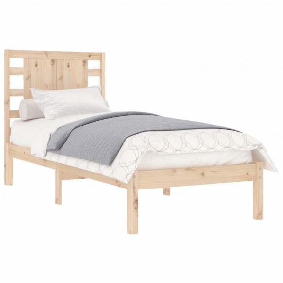 Cadre de lit bois massif 90x190 cm simple