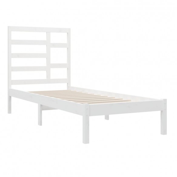 Cadre de lit Blanc Bois massif 100x200 cm