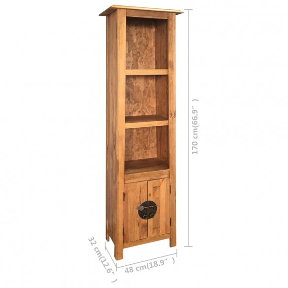 Meuble de salle de bain autoportant Bois pin massif 48x32x170cm