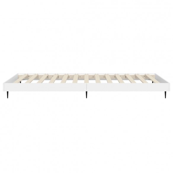 Cadre de lit blanc 90x190 cm bois d'ingénierie