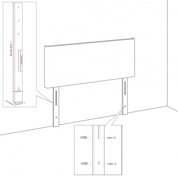 Cadre de lit avec matelas Gris foncé 140x190cm Tissu