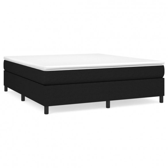 Cadre de lit avec matelas Noir 160x200 cm Tissu