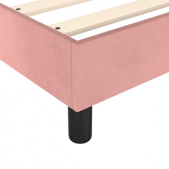 Cadre de lit avec matelas Rose 180x200 cm Velours