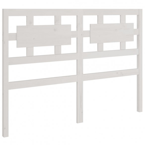 Cadre de lit Blanc Bois massif 120x190 cm Petit Double