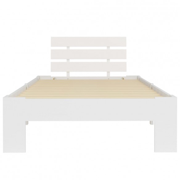 Cadre de lit Blanc Bois de pin massif 100 x 200 cm