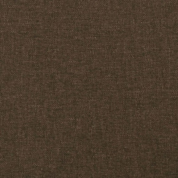 Tête de lit avec oreilles Marron foncé 203x23x118/128 cm Tissu