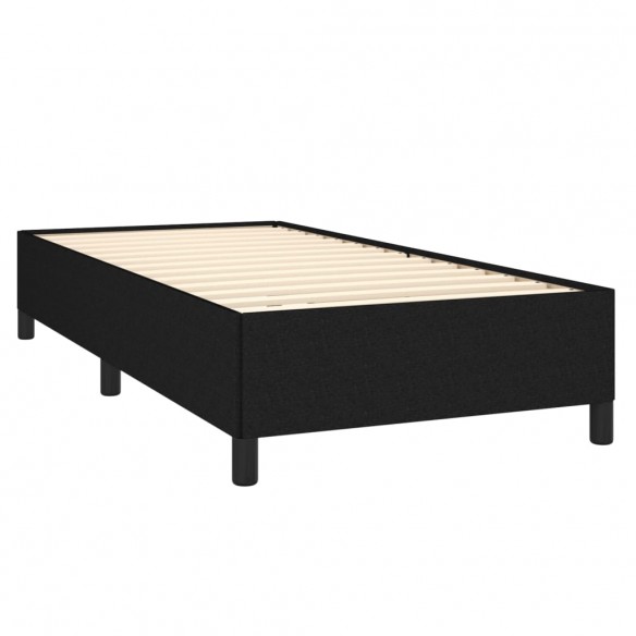 Cadre de lit avec matelas Noir 90x190 cm Tissu