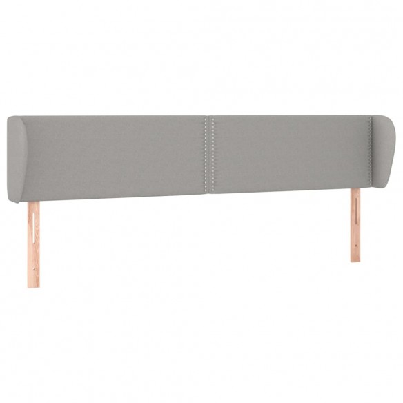 Tête de lit avec oreilles Gris clair 183x23x78/88 cm Tissu