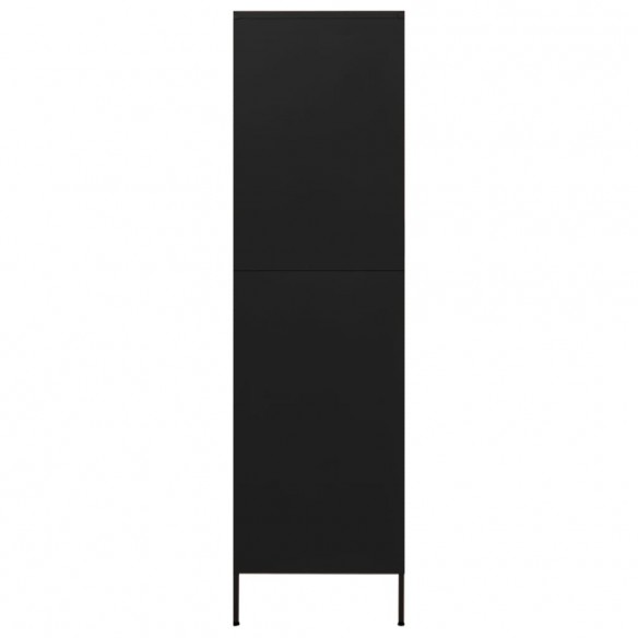 Garde-robe Noir 90x50x180 cm Acier