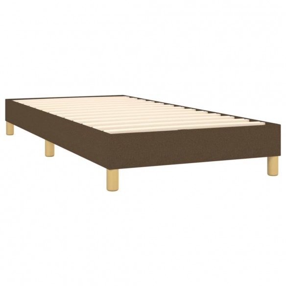 Cadre de lit avec matelas Marron foncé 90x190 cm