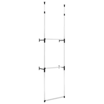 Système de garde-robe télescopique avec barres Aluminium 2