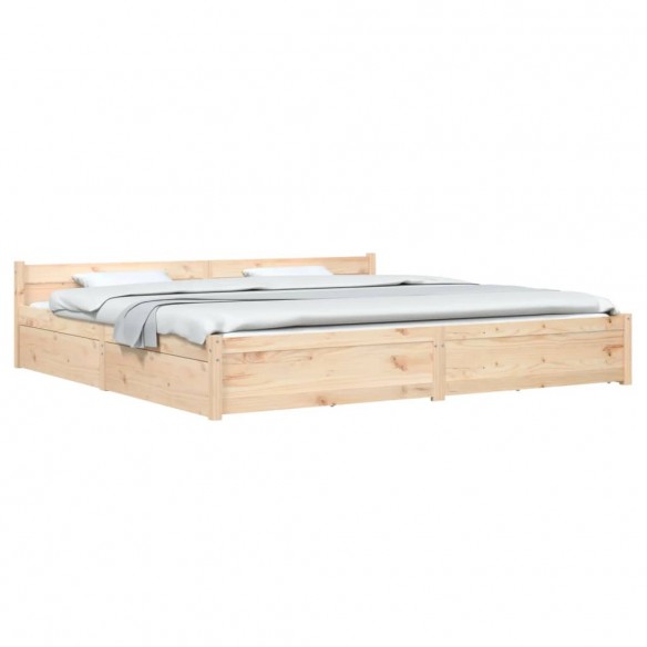 Cadre de lit avec tiroirs 200x200 cm