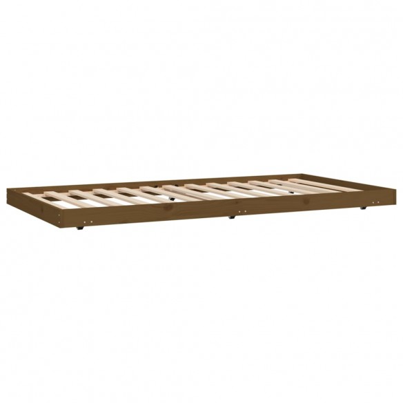 Cadre de lit Marron miel 90x200 cm Bois de pin massif